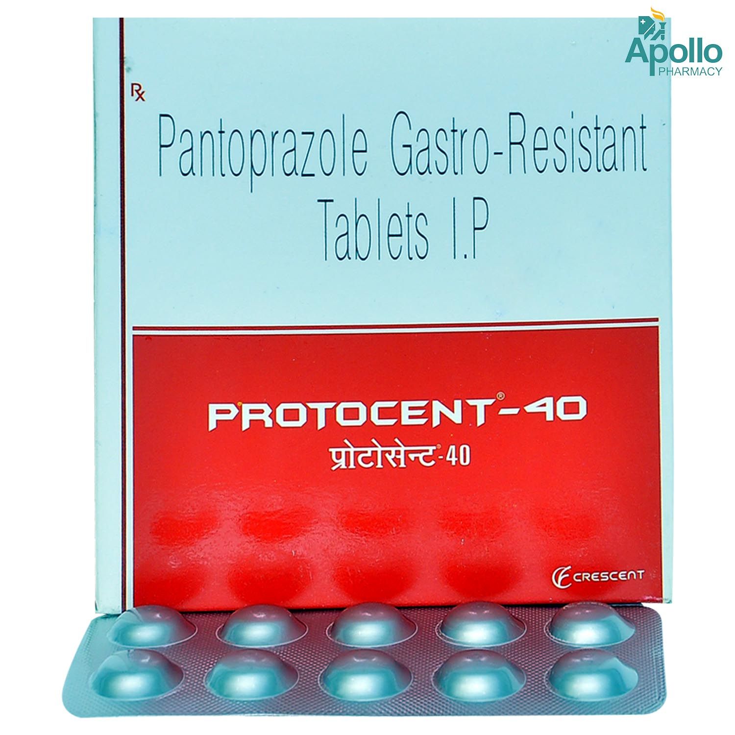 Protocent 40 mg Tablet 10's, Pack of 10 TABLETS
