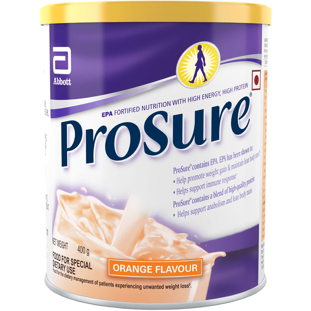 Buy Prosure Orange Flavoured Powder, 400 gm Tin Online