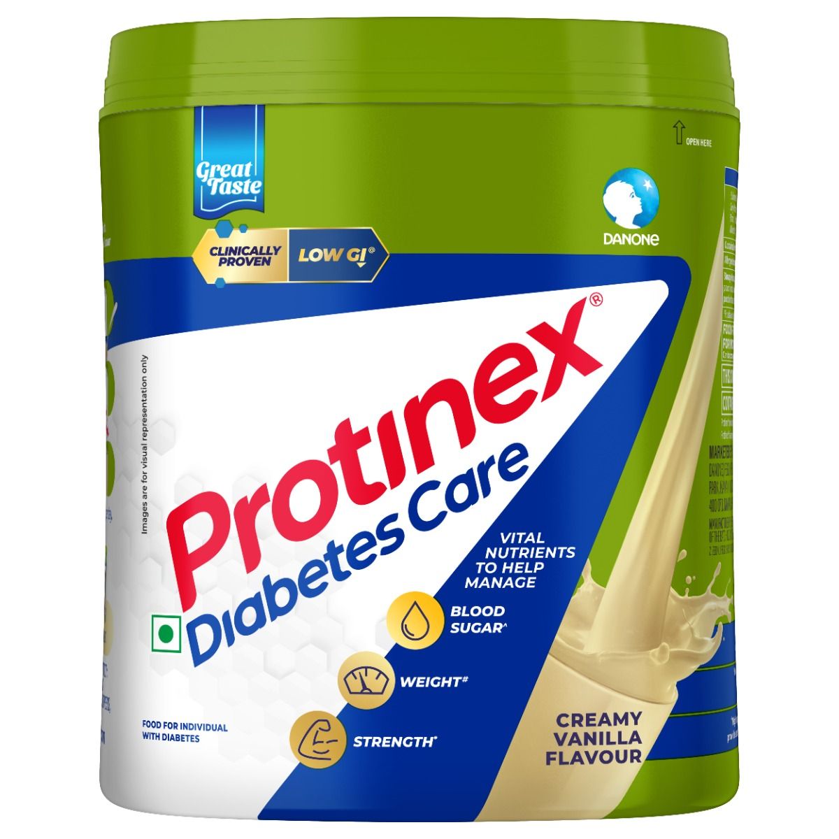 Protinex Diabetes Care Creamy Vanilla Flavour Nutritional Drink Powder, 400 gm Refill Pack , Pack of 1 