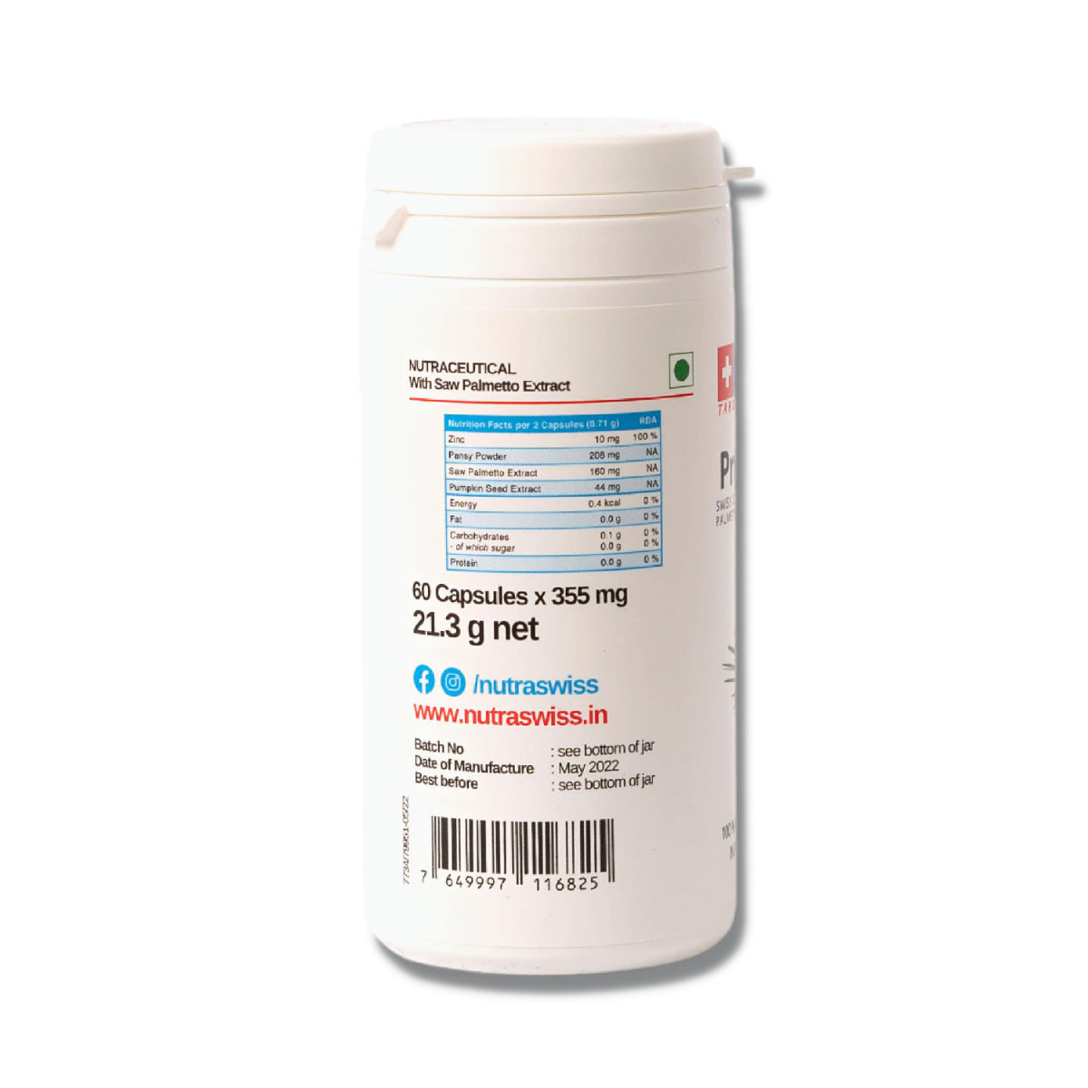 Nutraswiss ProstaMax, 60 Capsules Price, Uses, Side Effects