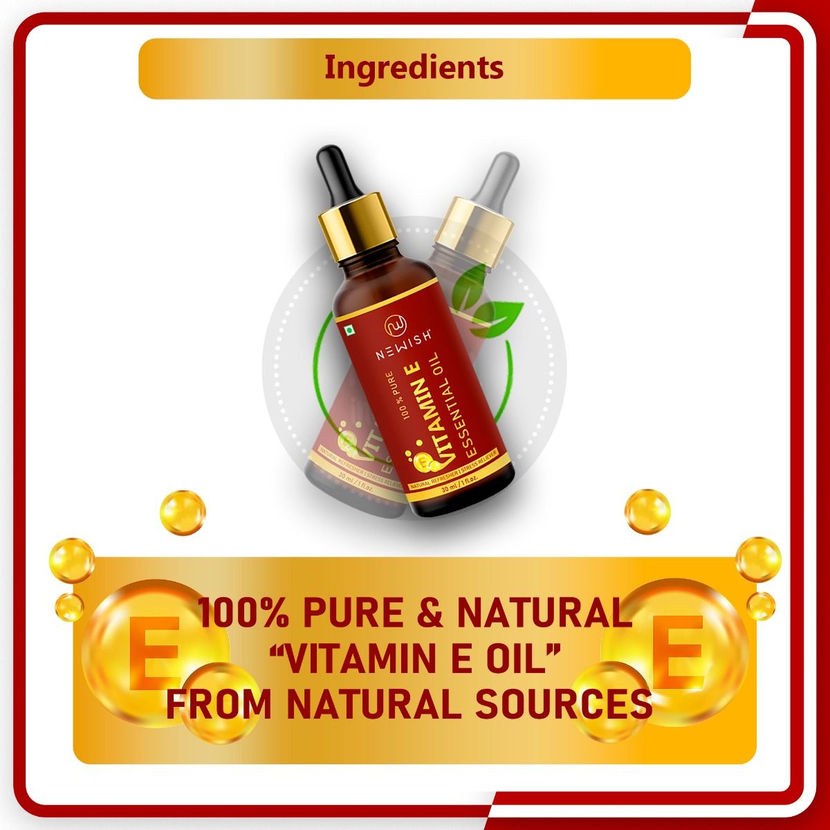 Newish 100 Pure Vitamin E Essential Oil, 30 ml Price, Uses, Side
