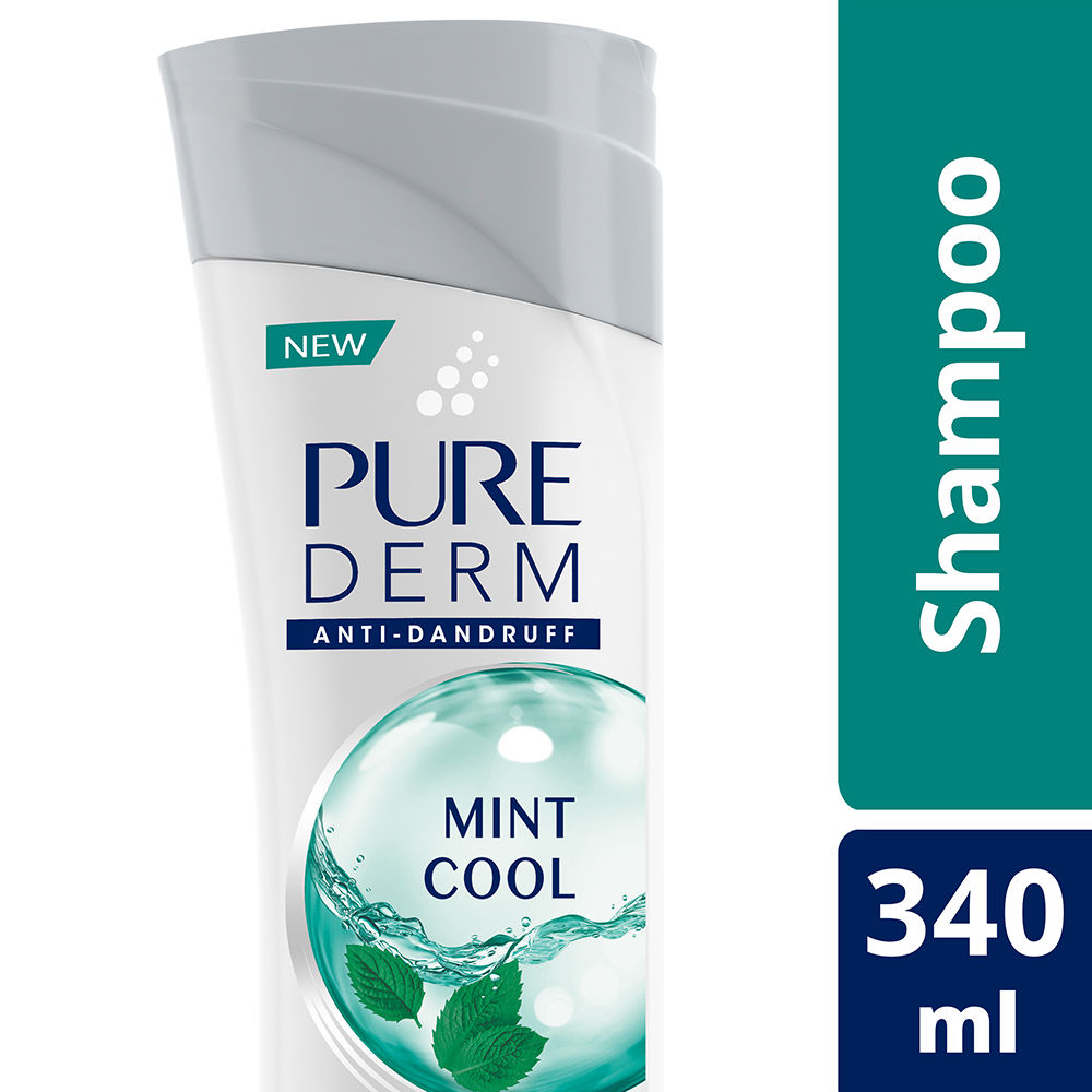 Pure Derm Mint Cool Shampoo, 340 ml, Pack of 1 