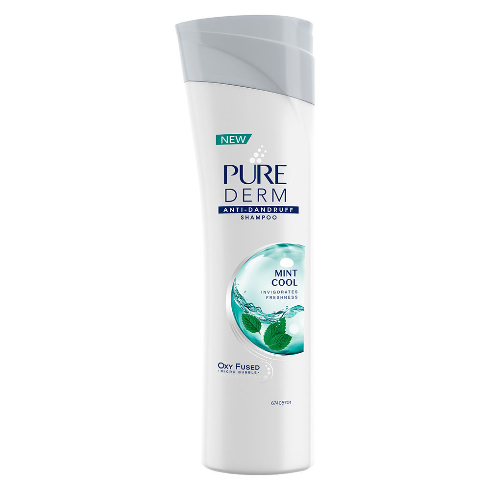 Pure Derm Mint Cool Anti-Dandruff Shampoo, 180 ml, Pack of 1 