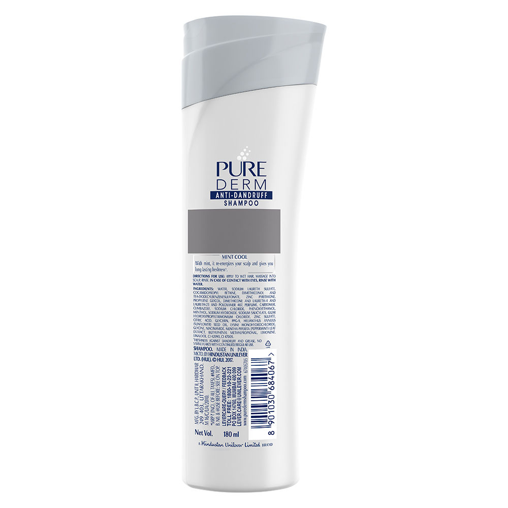 Pure Derm Mint Cool AntiDandruff Shampoo, 180 ml Price, Uses, Side