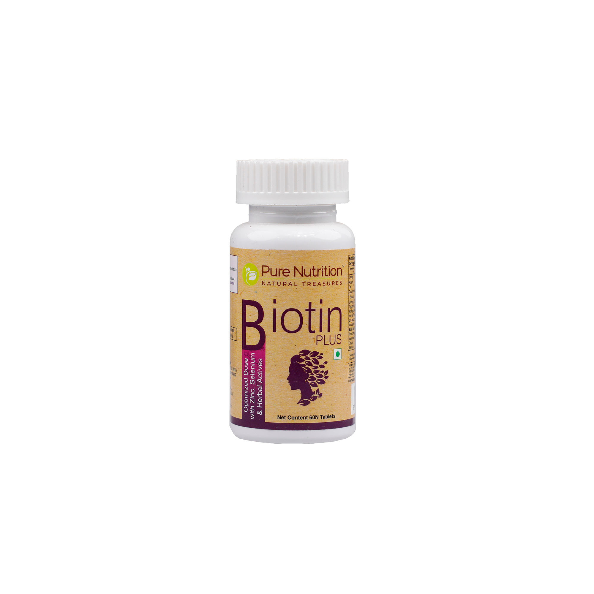 Pure Nutrition Biotin⁺, 60 Tablets, Pack of 1 