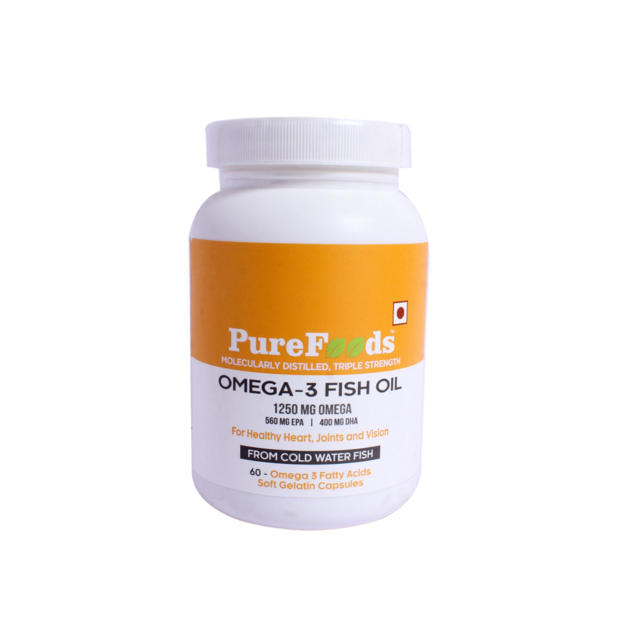 Buy PureFoods OMEGA-3 Fish Oil, 60 Capsules Online