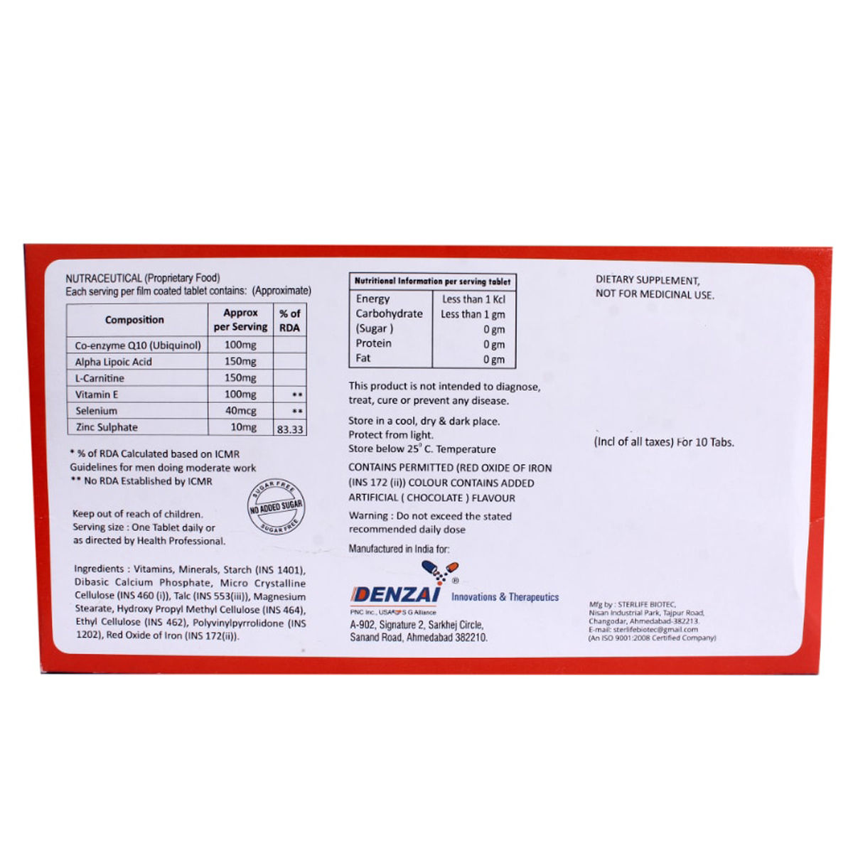 Denz Tablet Q-Denz Tablet 10's Price, Uses, Side Effects, Composition - Apollo Pharmacy
