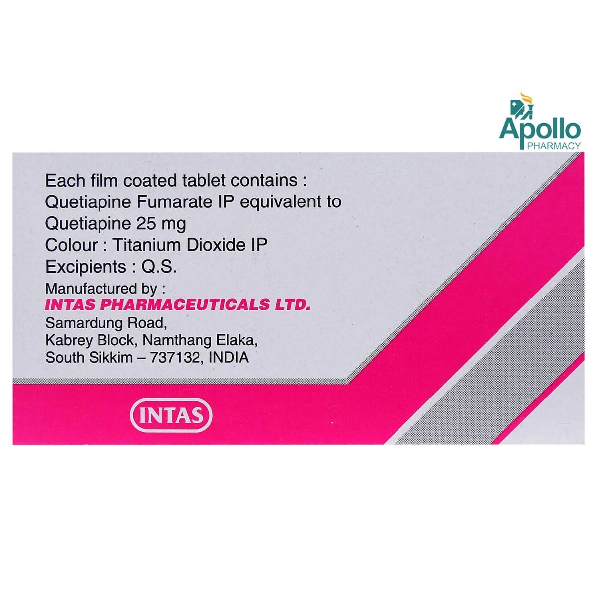 Qutan 25 Tablet 10's Price, Uses, Side Effects, Composition - Apollo ...