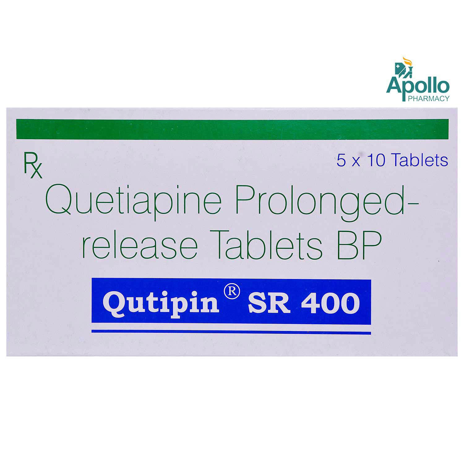Qutipin SR 400 Tablet 10's, Pack of 10 TABLETS