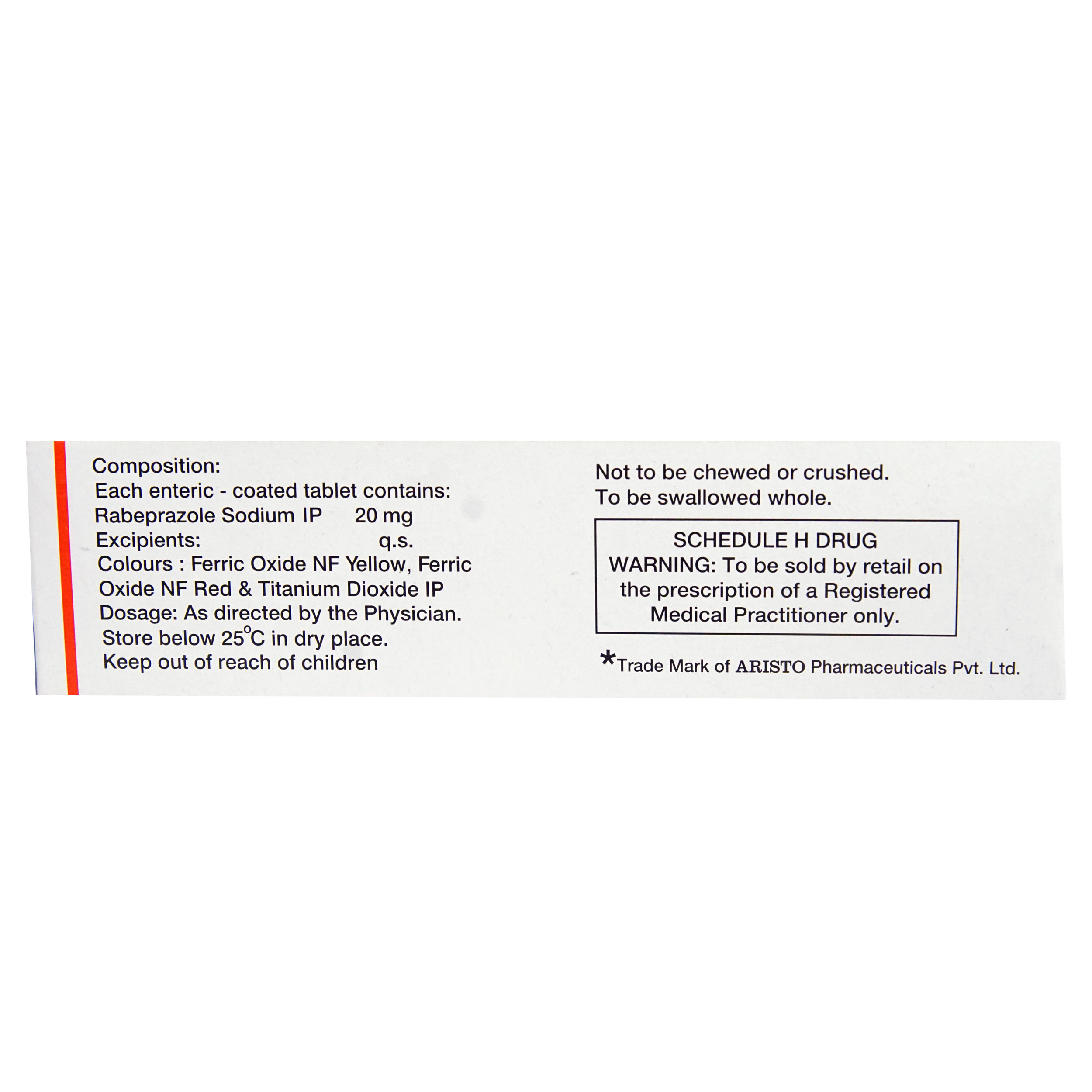 Rabezol 20 Tablet 10's Price, Uses, Side Effects, Composition - Apollo ...