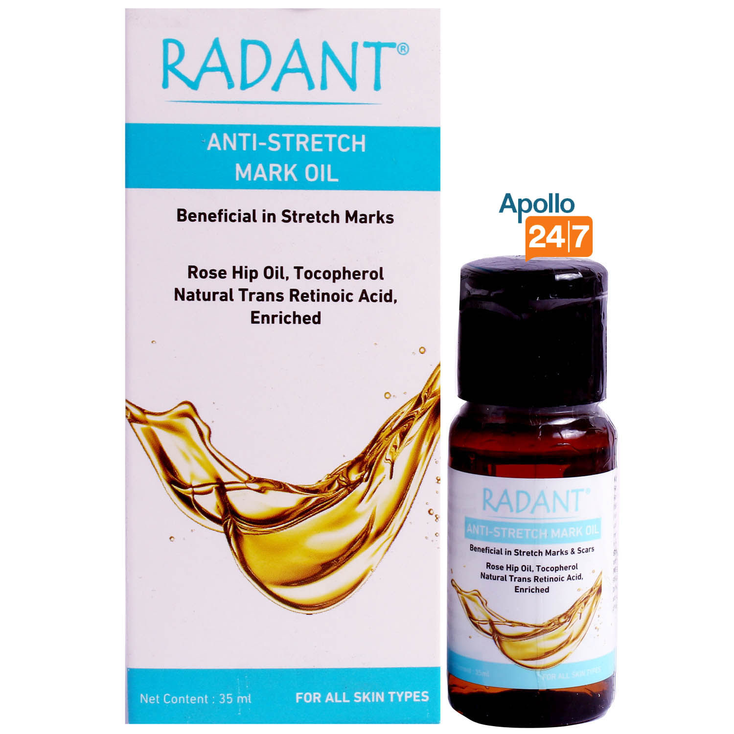 Radant Anti-Stretch Mark Oil, 35 ml Price, Uses, Side Effects ...