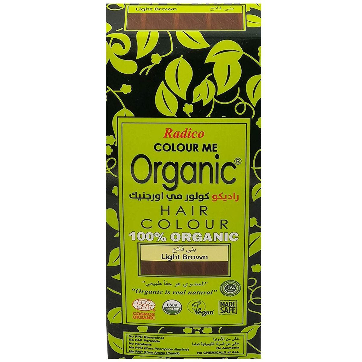Radico Organic Hair Colour, Brown, 100 gm, Pack of 1 