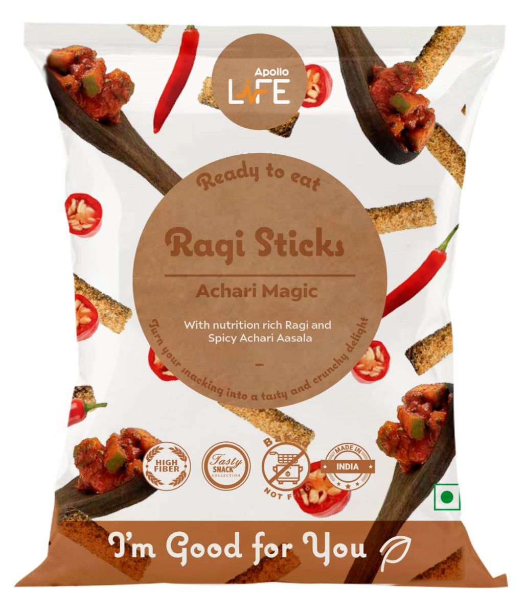 Buy Apollo Life Ragi Sticks Achari Magic, 30 gm Online