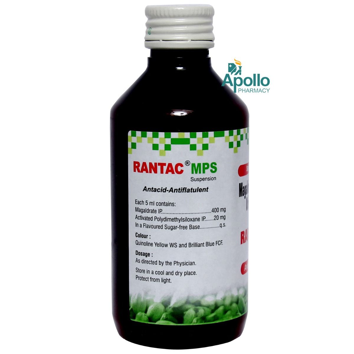 Rantac MPS SF Elaichi Flavour Suspension 170 ml Price, Uses, Side