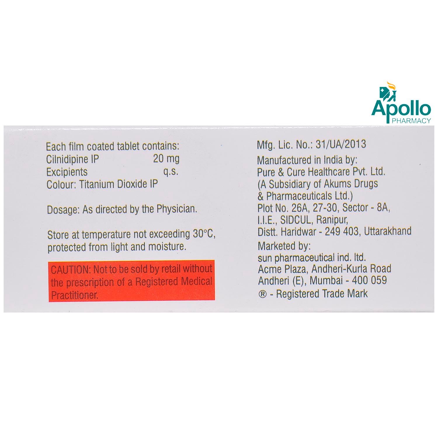 Rancil 20 Tablet 10's Price, Uses, Side Effects, Composition - Apollo ...