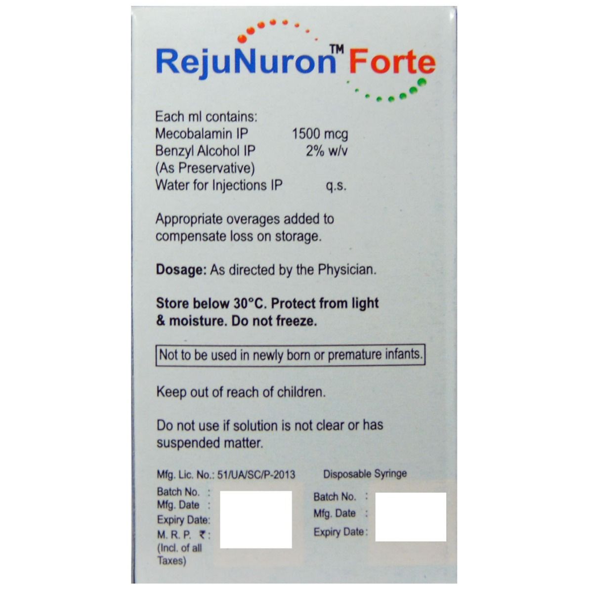 Rejunuron Forte Injection 1 ml, Pack of 1 INJECTION