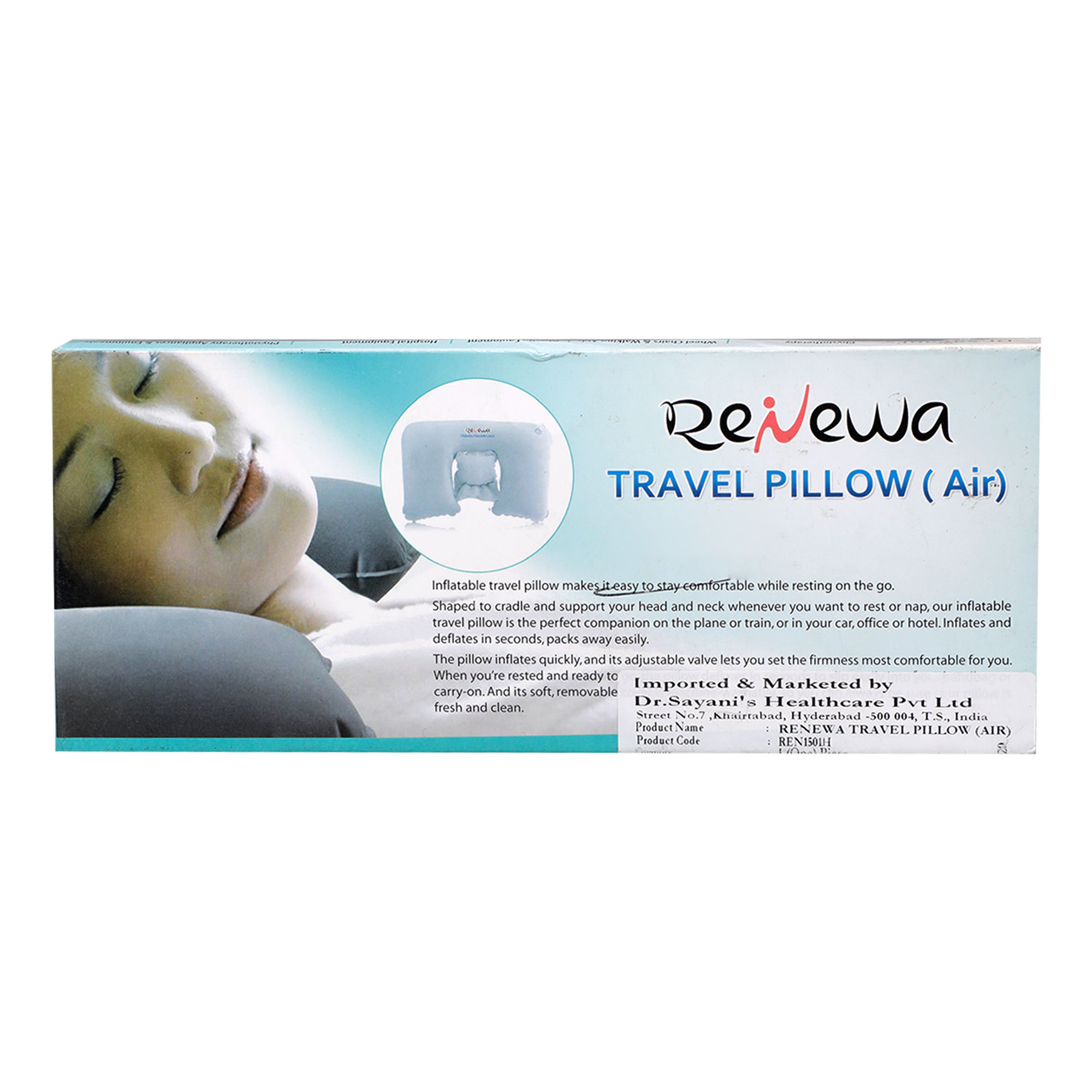 Renewa Travel Pillow, 1 Count, Pack of 1 