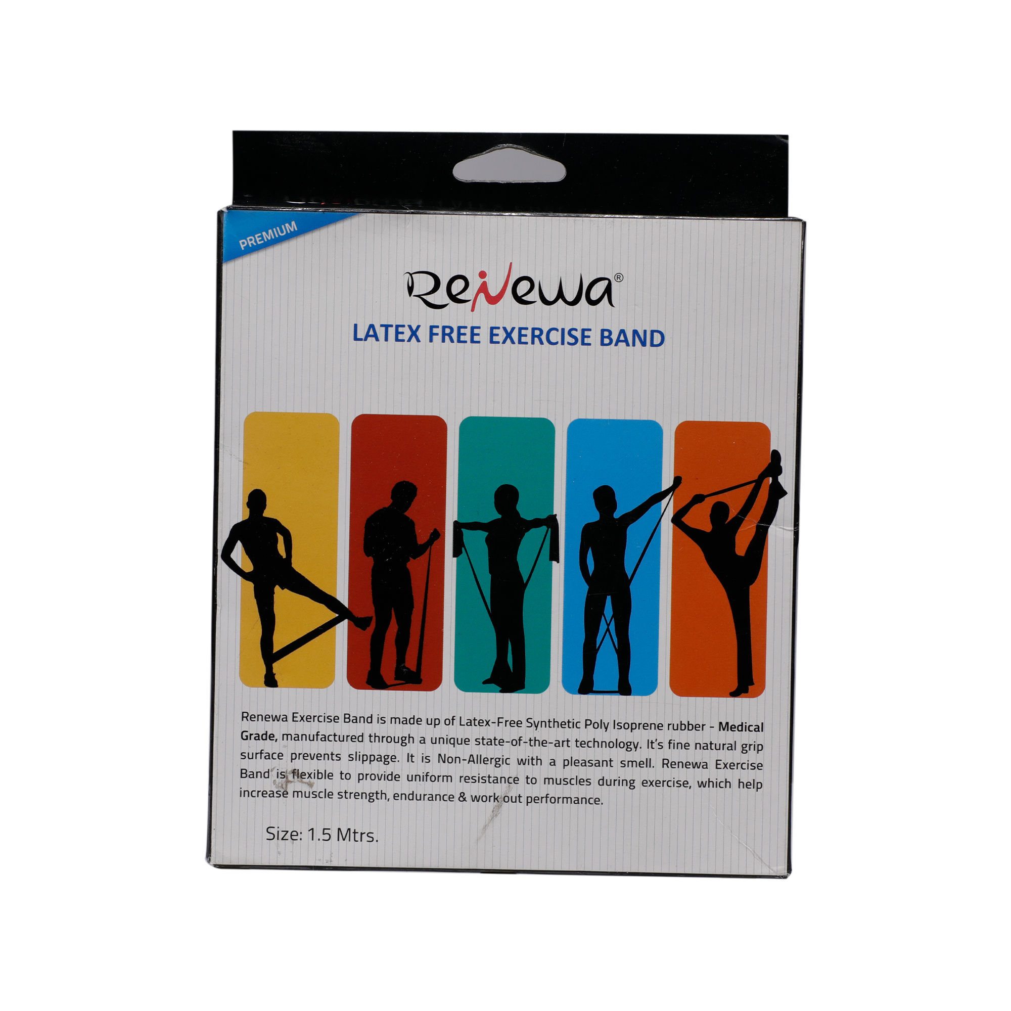 Renewa Latex Free Exercise Black Band, 1 Count, Pack of 1 