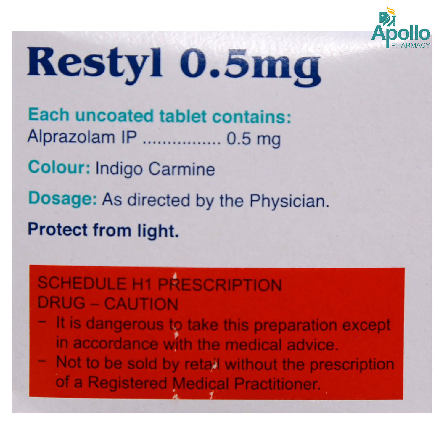 Restyl 0.5 mg Tablet 15's Price, Uses, Side Effects, Composition