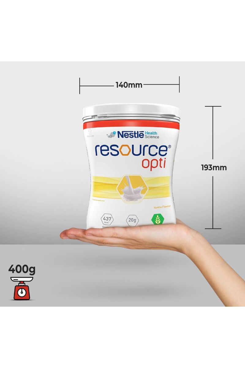 Nestle Resource Opti Vanilla Flavoured Powder, 400 gm Jar, Pack of 1 
