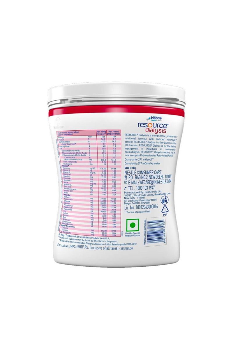 Nestle Resource Dialysis Vanilla Flavour Powder, 400 gm, Pack of 1 