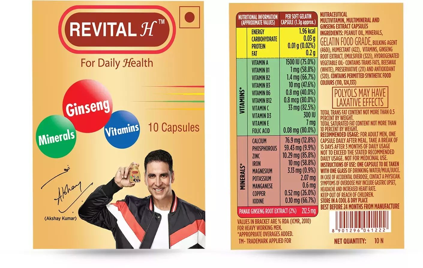 Revital H Multivitamin for Daily Health, 10 Capsules, Pack of 10 S