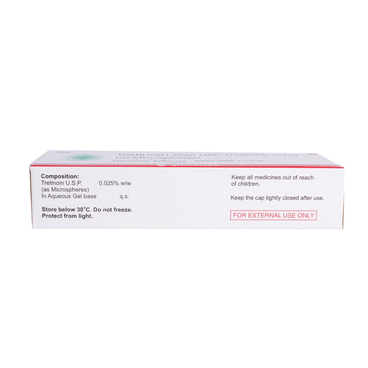 Revize Micro 0.025% Gel 20 gm Price, Uses, Side Effects, Composition ...