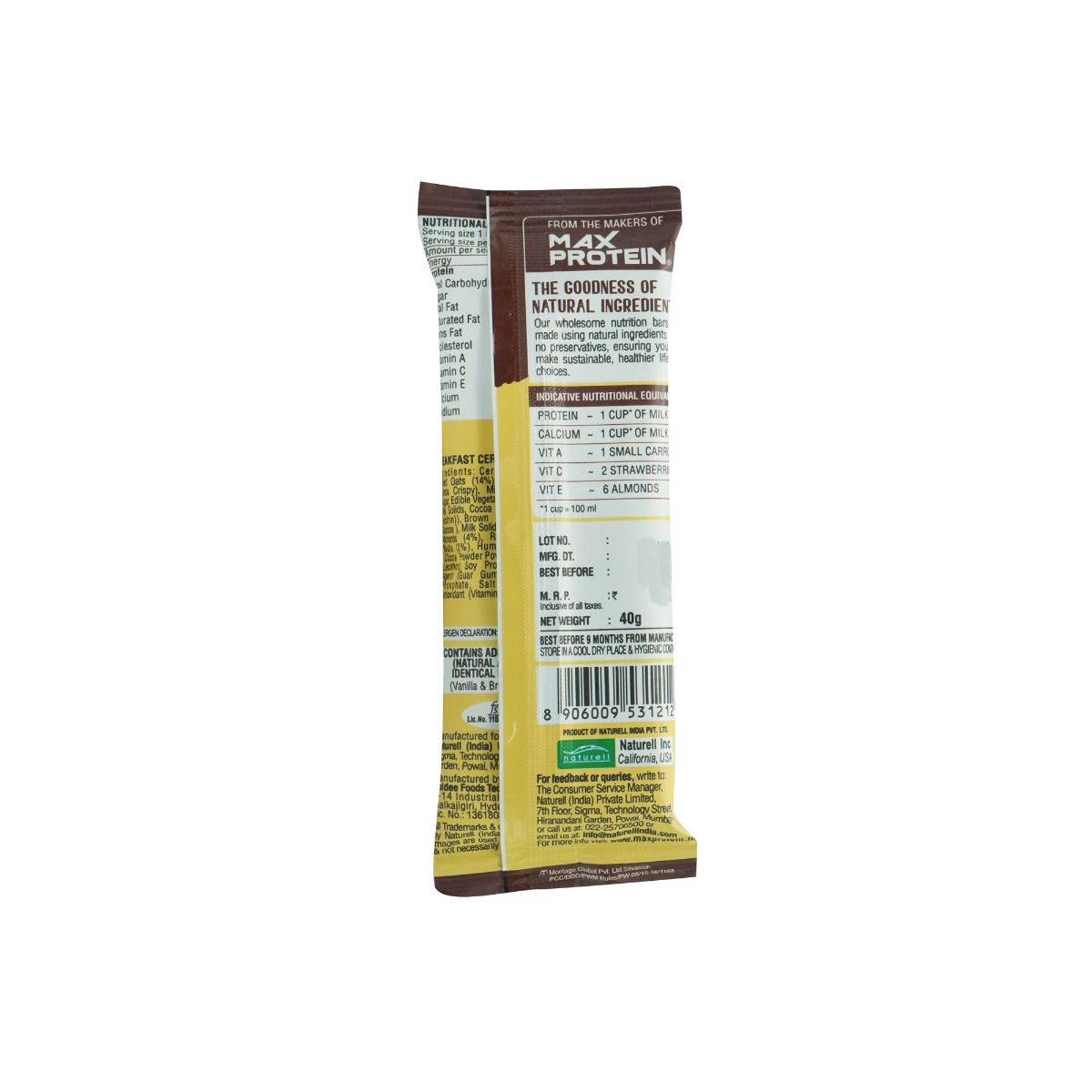 RiteBite Choco Delite Nutrition Bar, 40 gm, Pack of 1 