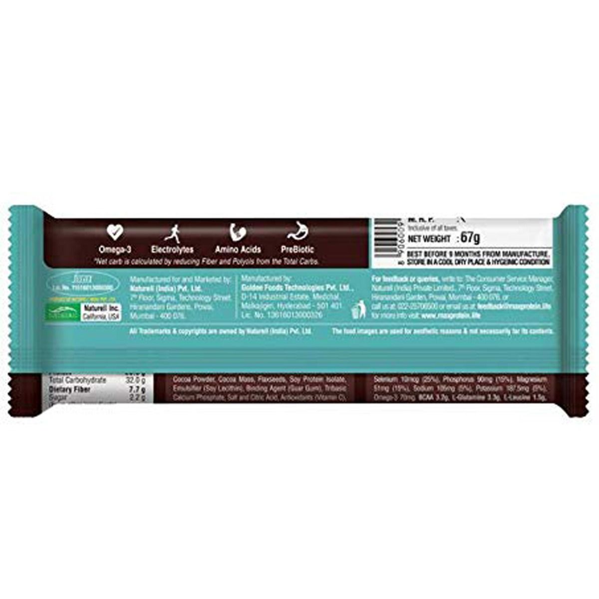 RiteBite Max Protein Active Choco Slim Bar, 67 gm, Pack of 1 