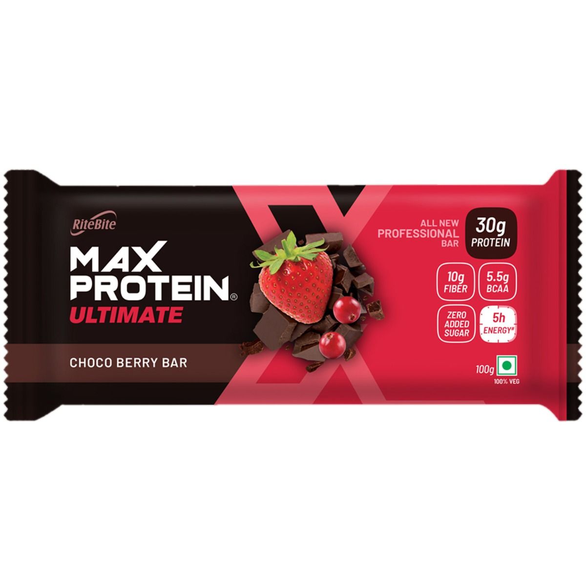 Buy Ritebite Max Protein Choco Berry Bar 100g Online