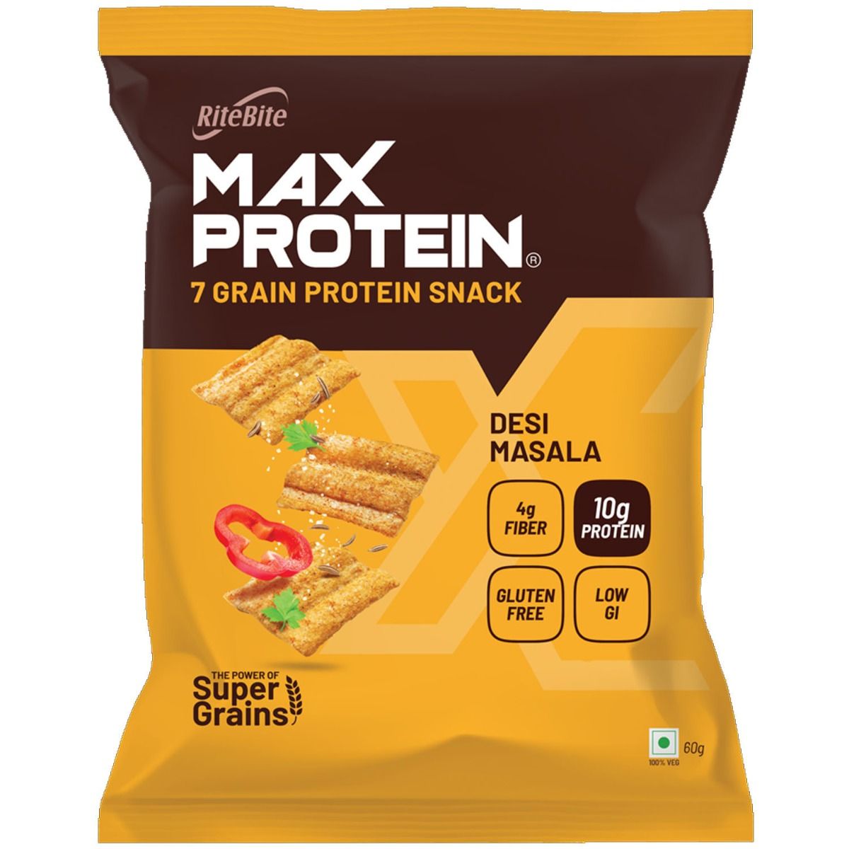 Buy Ritebite Spanish Tomato Max Protein Chips, 60 gm Online