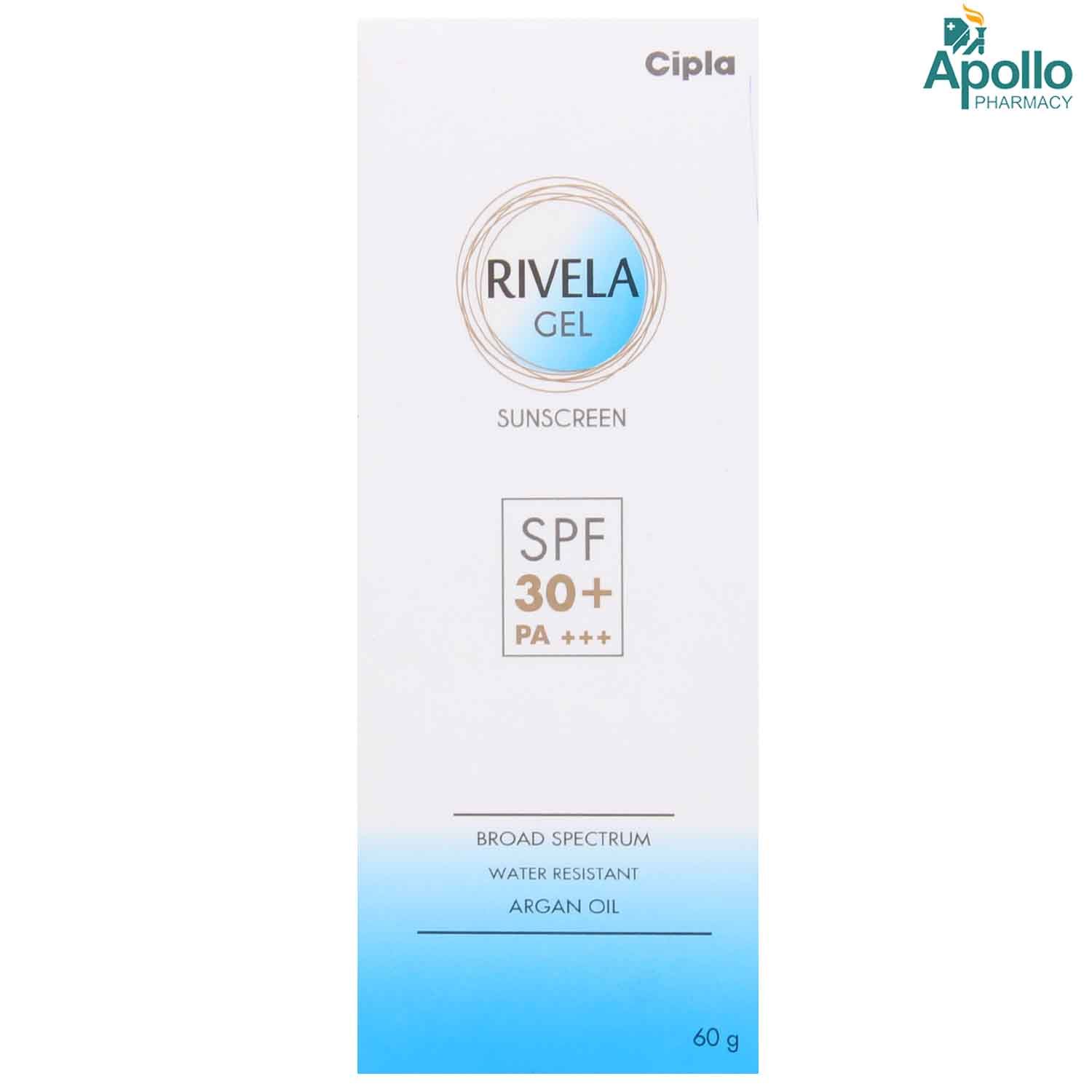 Rivela Gel Sunscreen SPF 30 60 gm, Pack of 1 