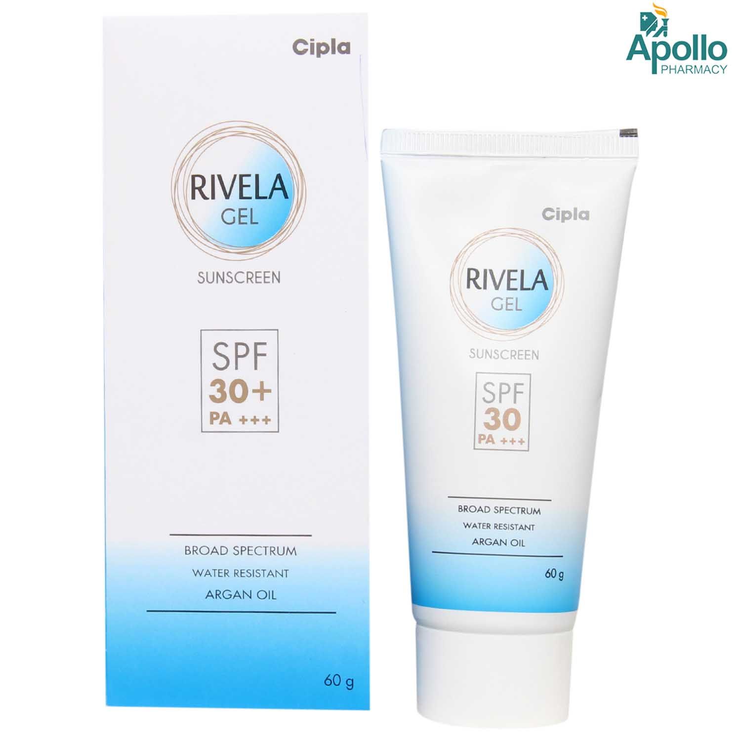Rivela Gel Sunscreen SPF 30 60 gm, Pack of 1 