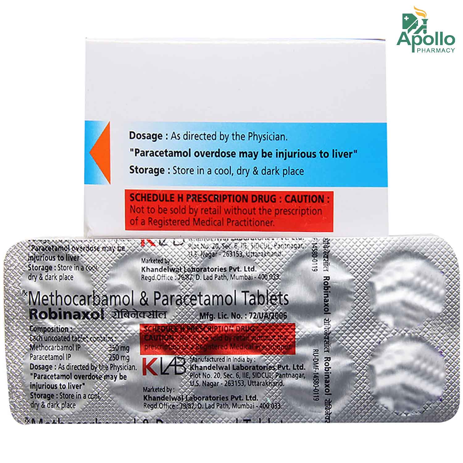 Robinaxol Tablet 10's Price, Uses, Side Effects, Composition - Apollo