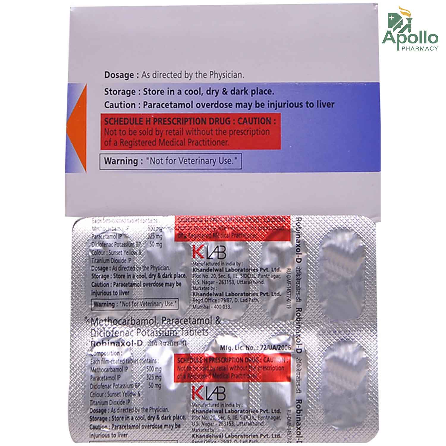 Robinaxol D Tablet 10's Price, Uses, Side Effects, Composition - Apollo