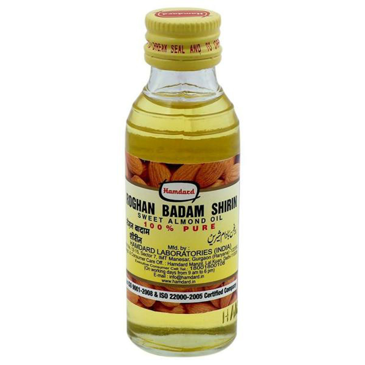 Hamdard Rogan Badam Shirin Almond Oil, 50 ml Price, Uses, Side Effects,  Composition - Apollo Pharmacy