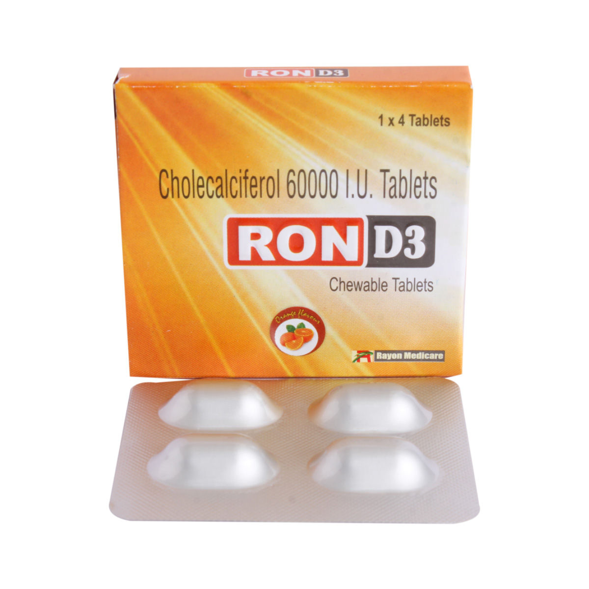 Ron D3 Orange Chewable Tablet 4s Price Uses Side Effects