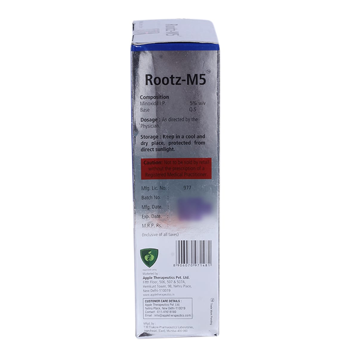 Rootz-M 5 Solution 60 ml Price, Uses, Side Effects, Composition ...