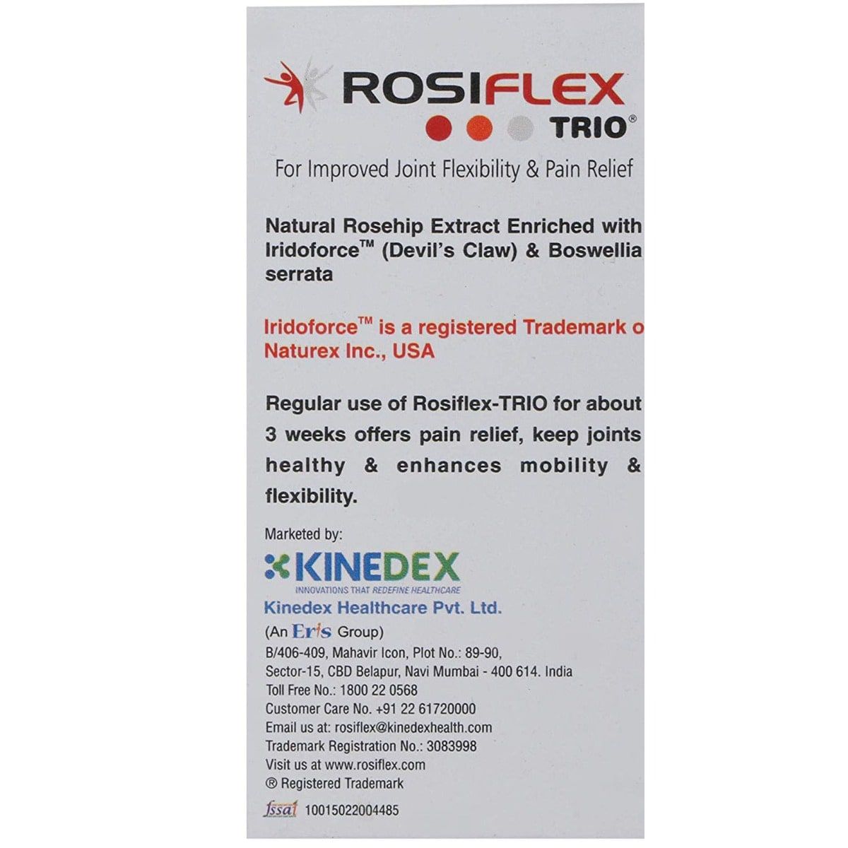 Rosiflex Trio, 14 Capsules, Pack of 1 