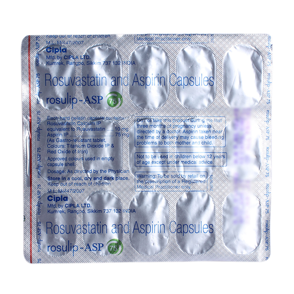 RosulipAsp 75Mg Capsule 15S Price, Uses, Side Effects, Composition