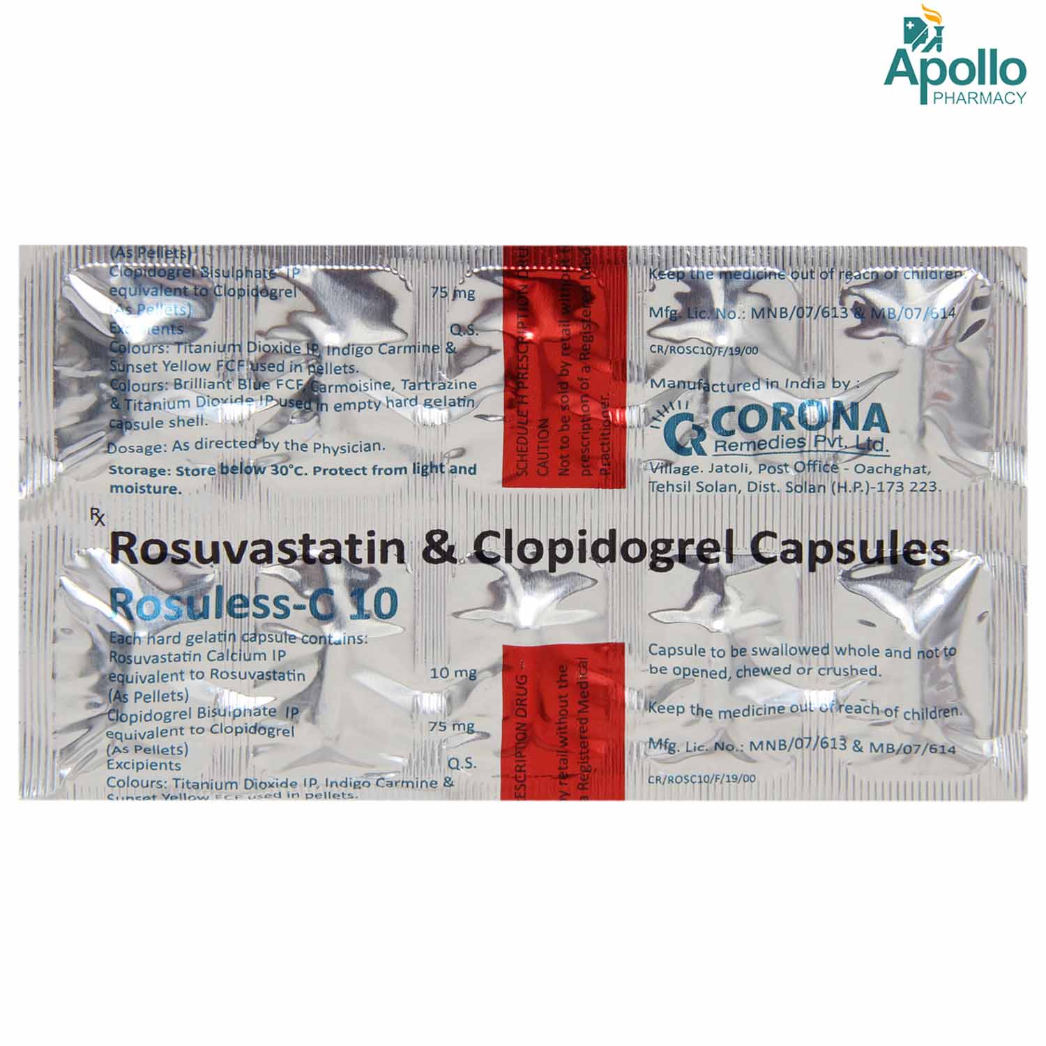 Rosuless-C 10mg Capsule 10's Price, Uses, Side Effects, Composition ...