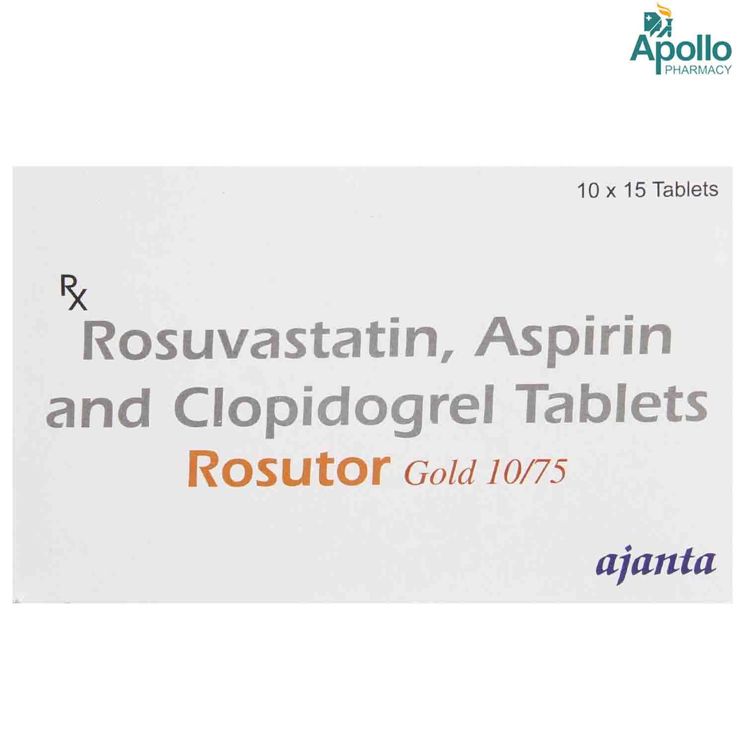 Rosutor Gold 10/75 Tablet 15's, Pack of 15 TABLETS