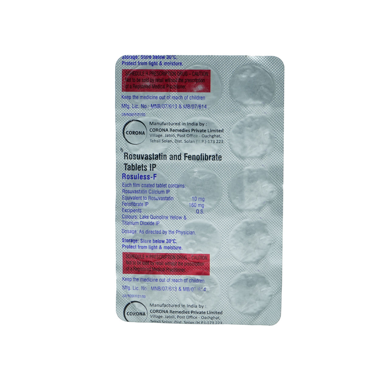 Rosuless-F 10/160 Tablet 15's Price, Uses, Side Effects ...