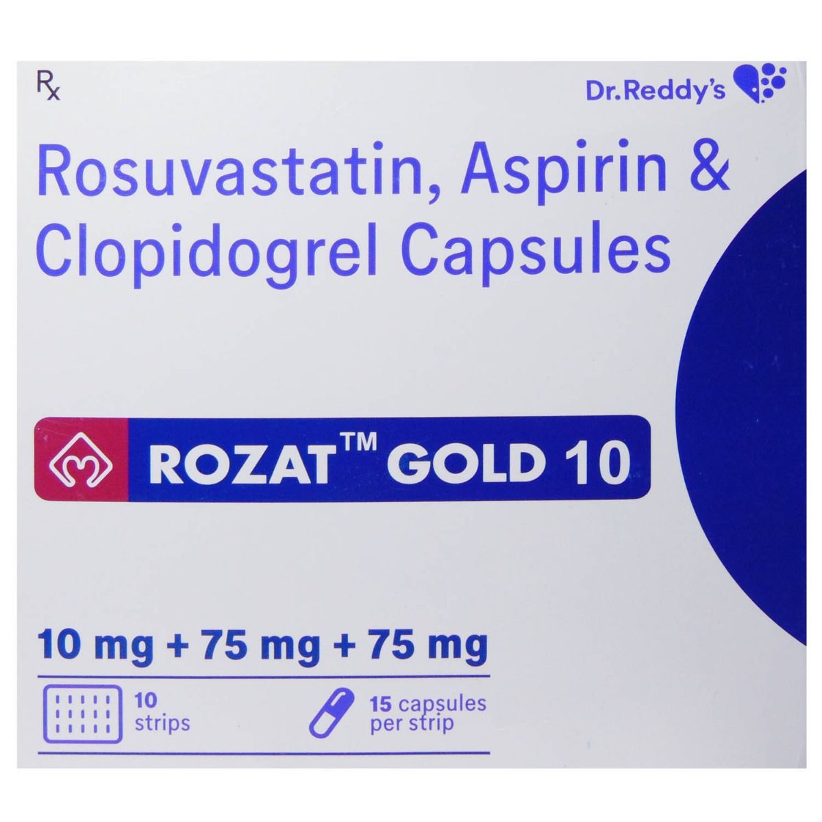 Rozat Gold 10/75/75Mg Capsule 15's Price, Uses, Side Effects