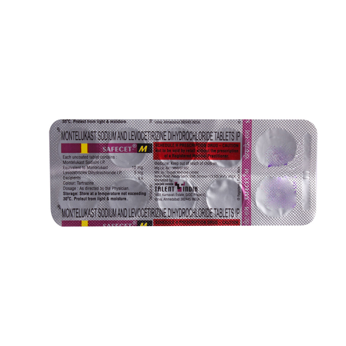 Safecet M Tablet 10's Price, Uses, Side Effects, Composition - Apollo 