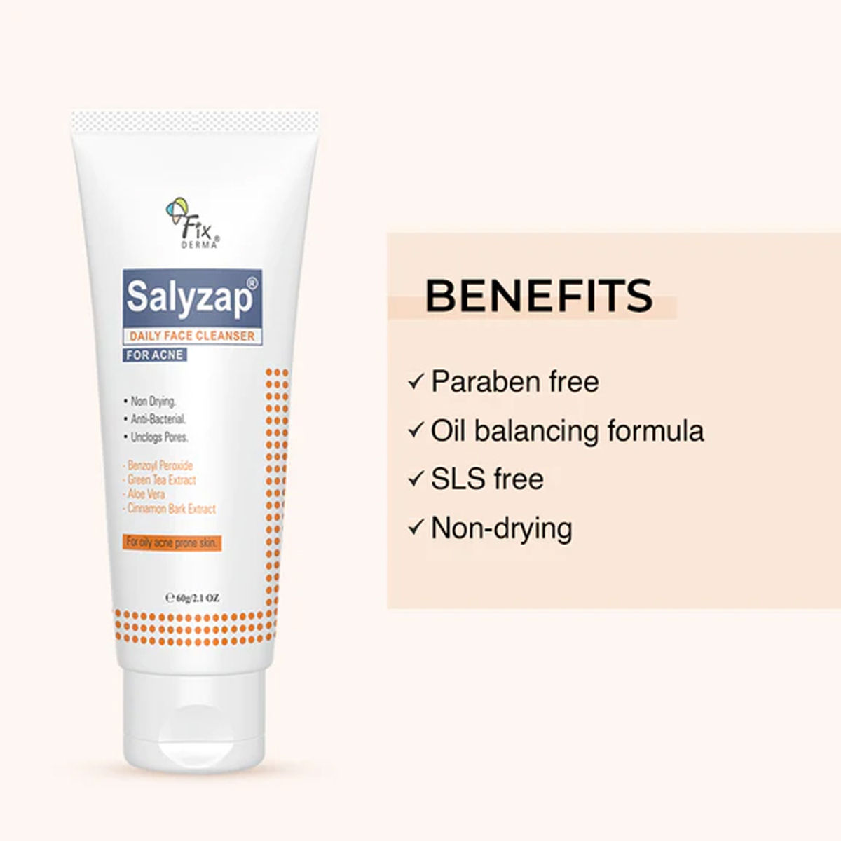 Salyzap Daily Face Cleanser, 60 gm Price, Uses, Side Effects
