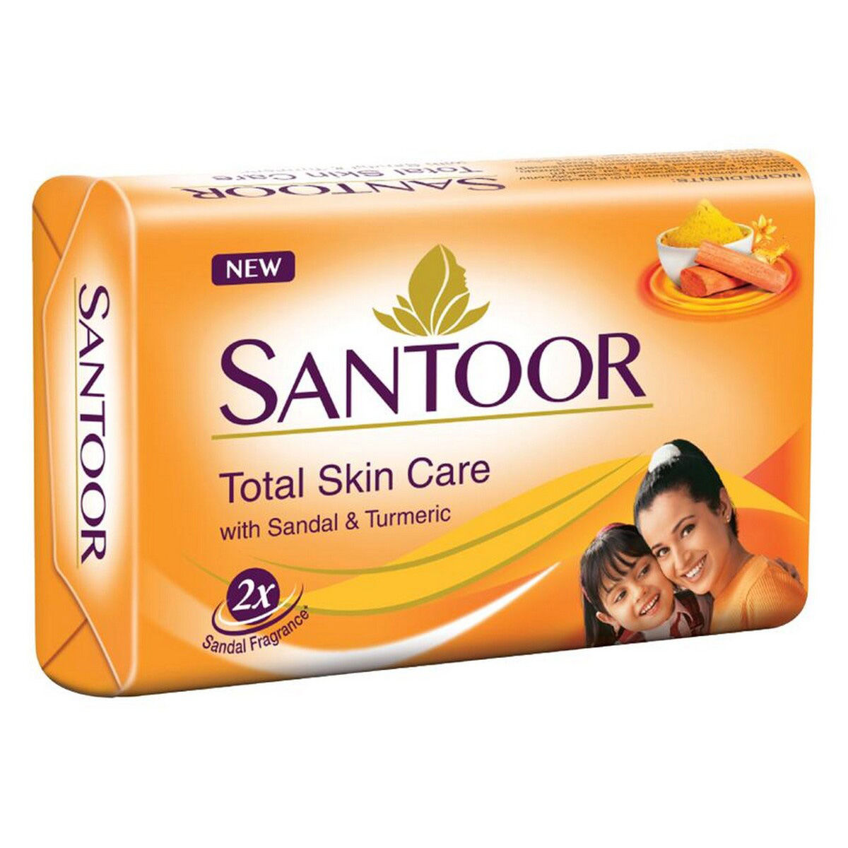 Santoor Sandal & Turmeric Soap, 100 gm, Pack of 1 