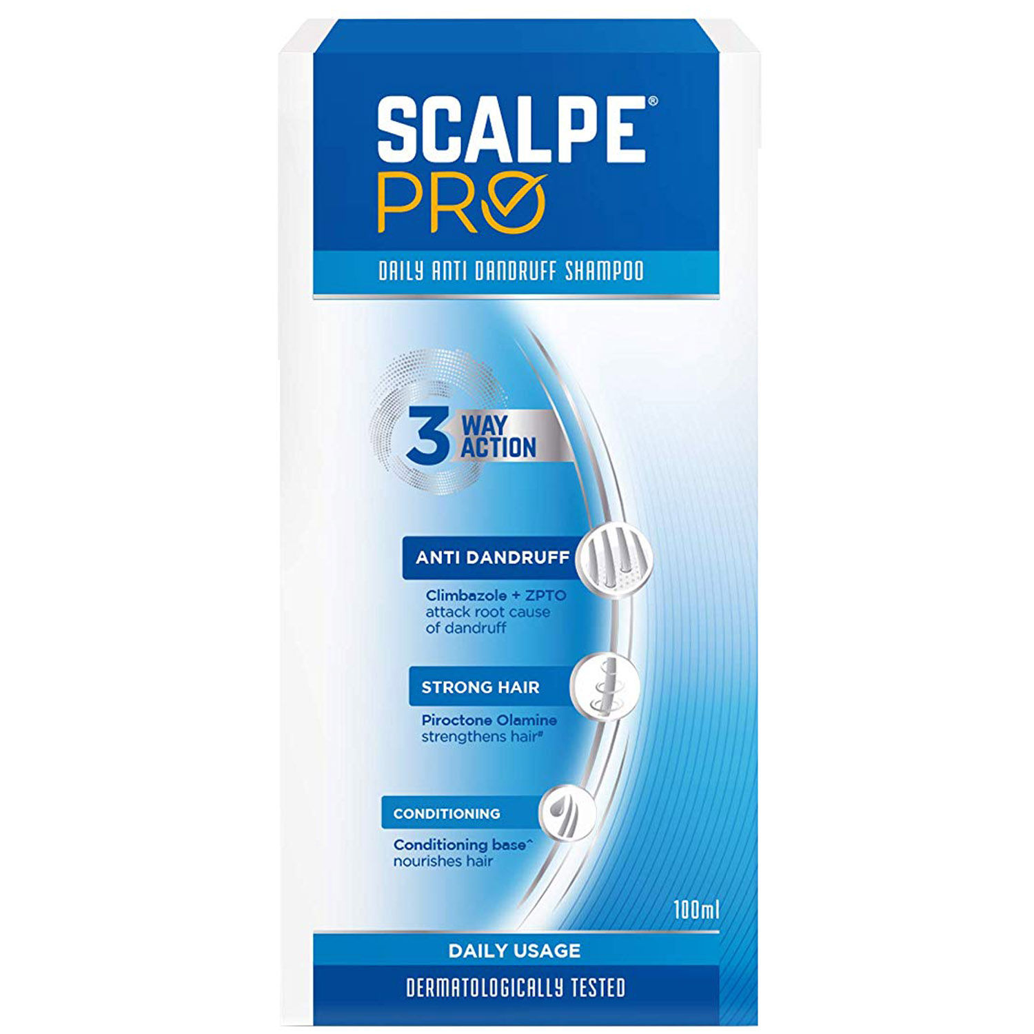 Scalpe Pro Daily Anti Dandruff Shampoo, 100 ml, Pack of 1 