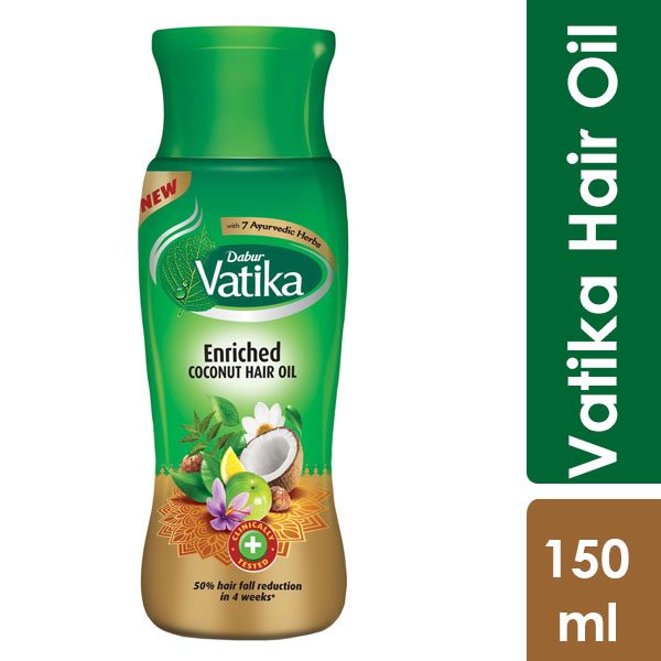 Dabur Vatika Enriched Coconut Hair Oil, 150 ml Price, Uses, Side Effects,  Composition - Apollo Pharmacy