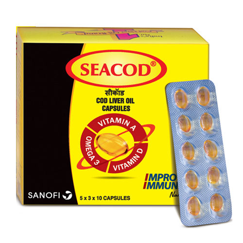 Buy Seacod Cod Liver Oil, 10 Capsules Online